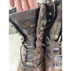 Double H Mens Brown Leather Lace Up Boots‎ Size 10M